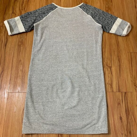 Maison Scotch Grey Short Sleeve Sweater Mini Dress - Picture 3 of 15